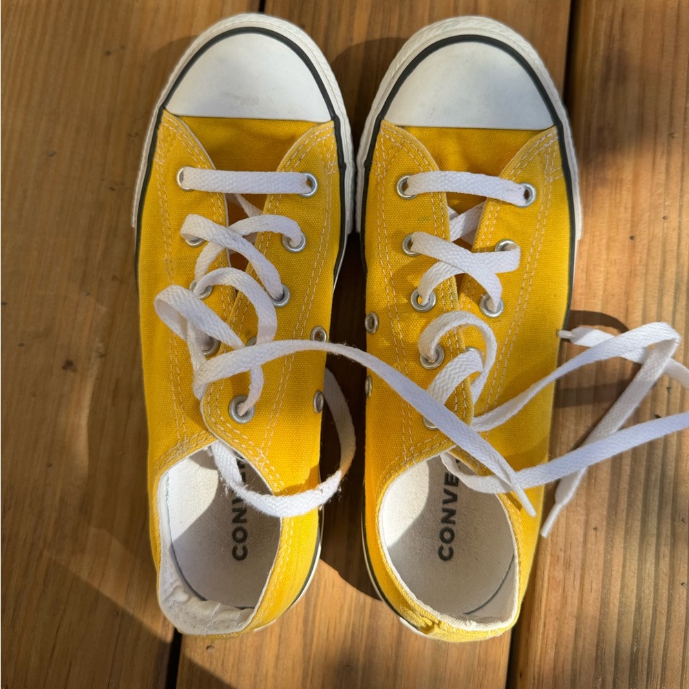 Converse Kids Yellow and White Sneakers